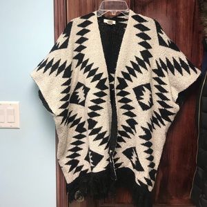 Black and beige cardigan